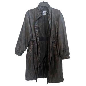 Zara Camoflauge Camo Womens Lightweight Windbreaker Midi Jacket XS Oversized